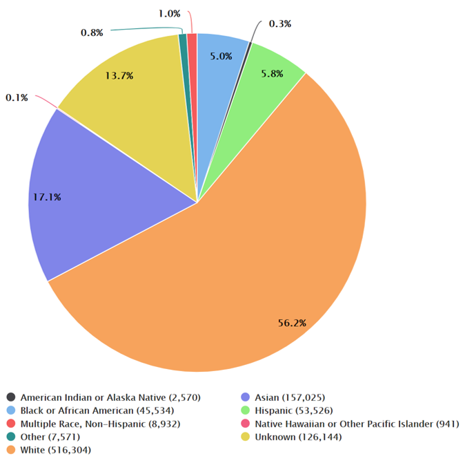 Percentage of Active Physicians by Race/Ethnicity