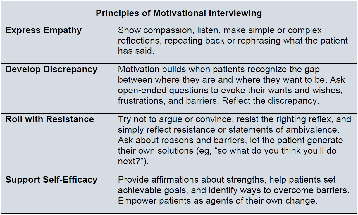 Motivational Interviewing And Brief Action Planning To Promote Health ...